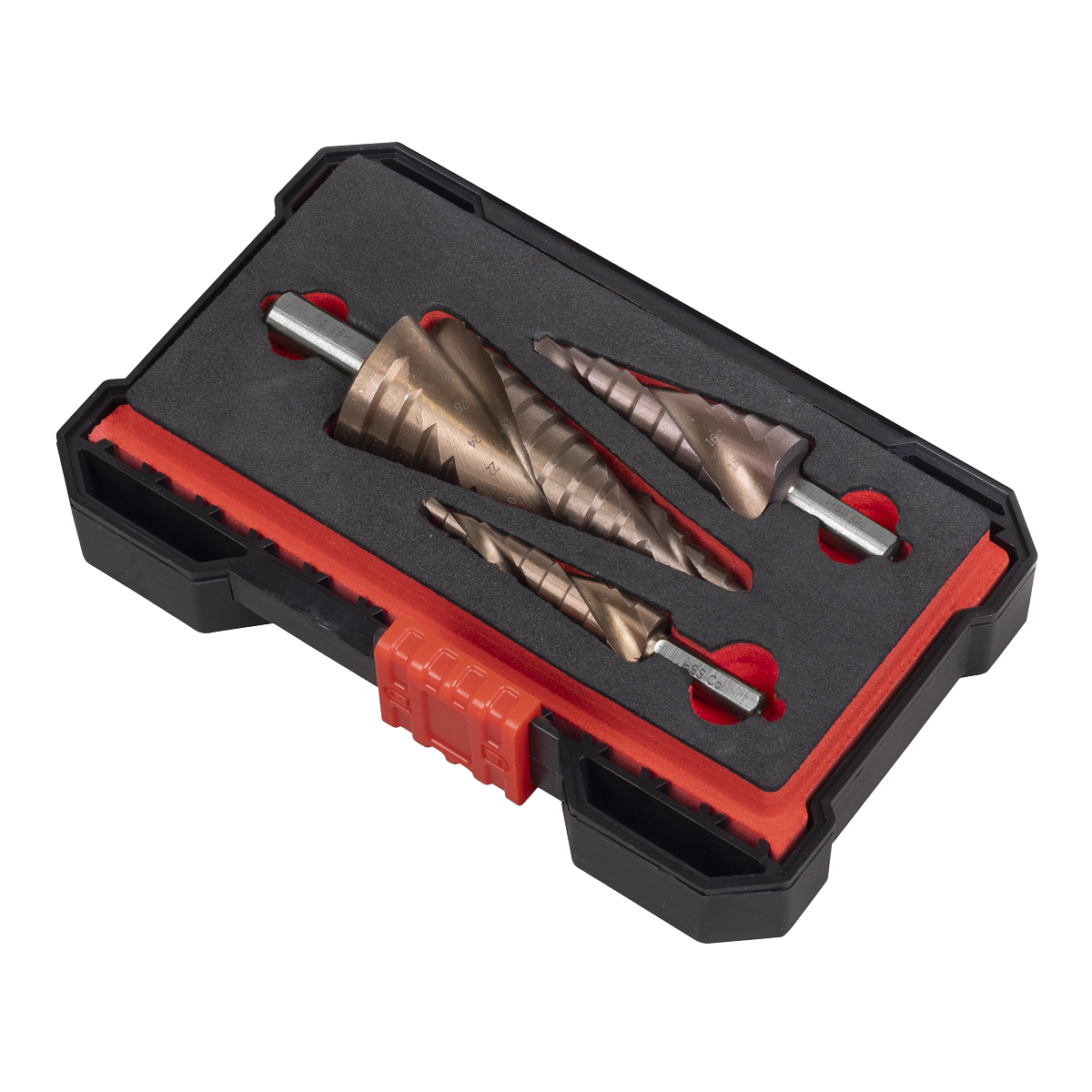 Spiral Flute HSS Cobalt Step Drill Bit Set 3pc AK4743