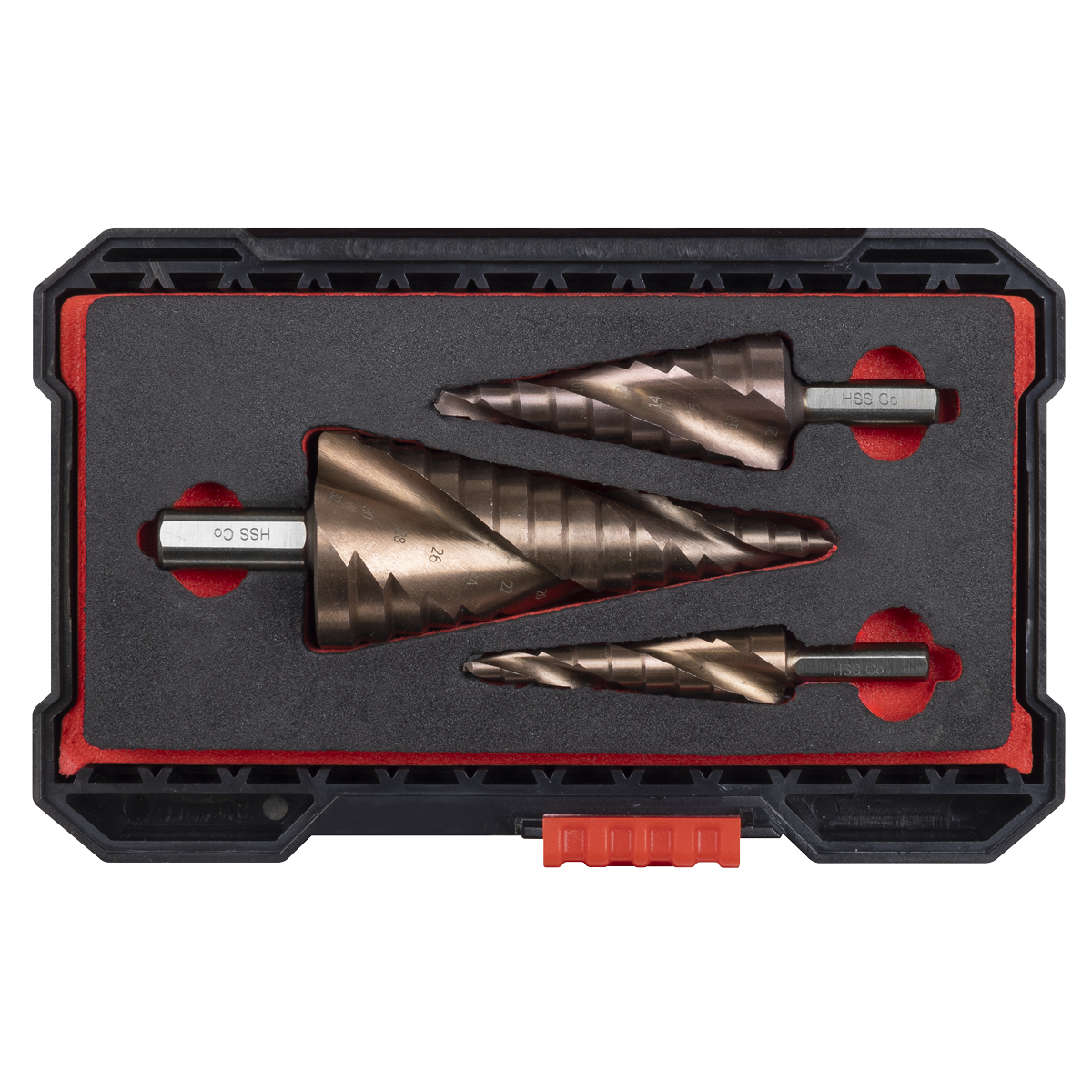 Spiral Flute HSS Cobalt Step Drill Bit Set 3pc AK4743