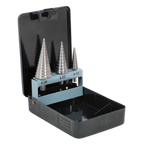Double Flute HSS 4341 Step Drill Bit Set 3pc AK4746
