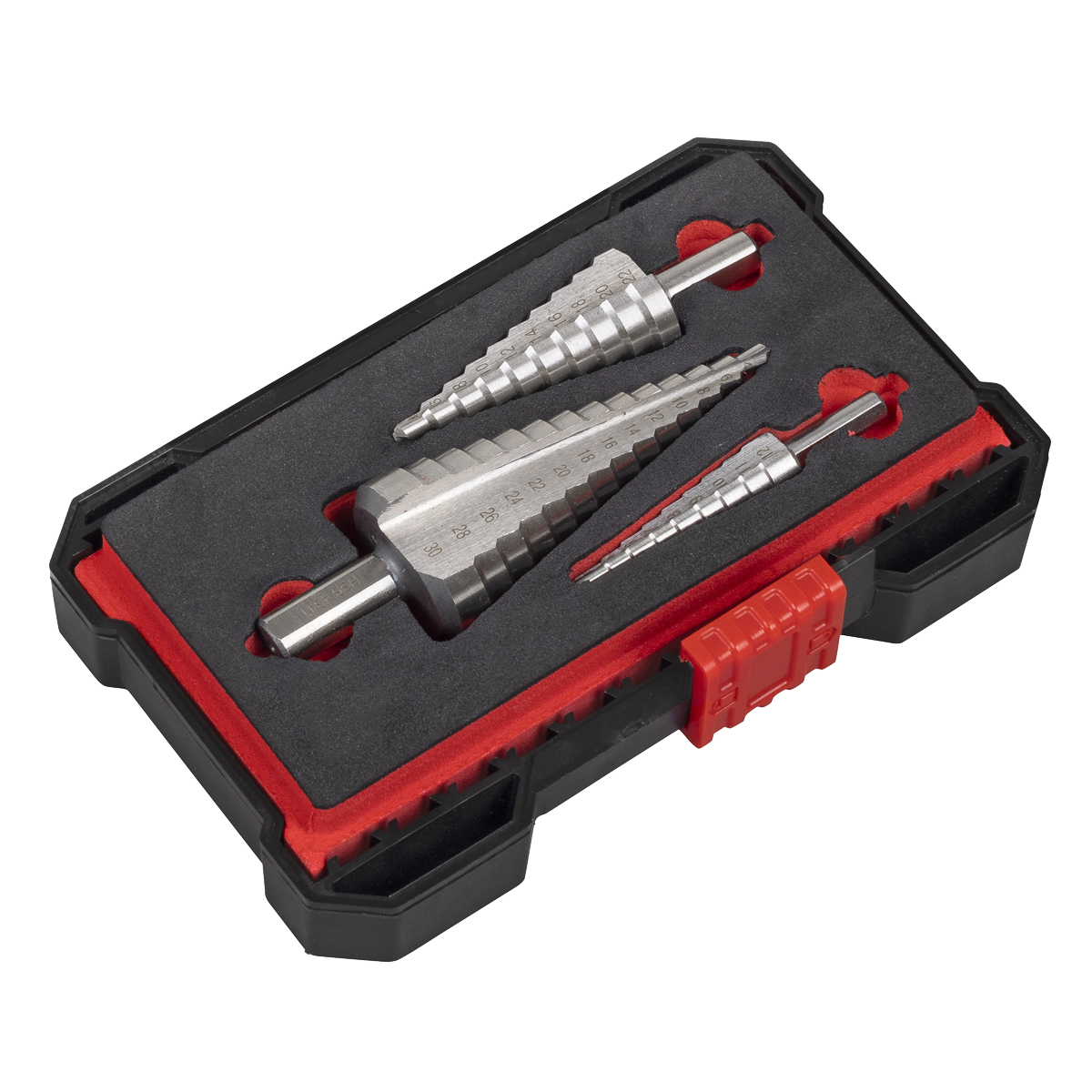 Straight Flute HSS 4341 Step Drill Bit Set 3pc AK4746