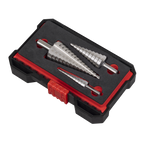 Straight Flute HSS 4341 Step Drill Bit Set 3pc AK4746