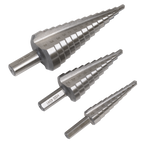 Straight Flute HSS 4341 Step Drill Bit Set 3pc AK4746