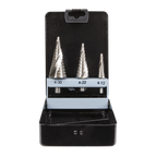 Spiral Flute HSS 4341 Step Drill Bit Set 3pc AK4749