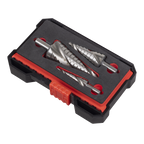 Spiral Flute HSS 4341 Step Drill Bit Set 3pc AK4749