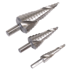 Spiral Flute HSS 4341 Step Drill Bit Set 3pc AK4749
