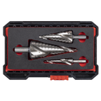 Spiral Flute HSS 4341 Step Drill Bit Set 3pc AK4749