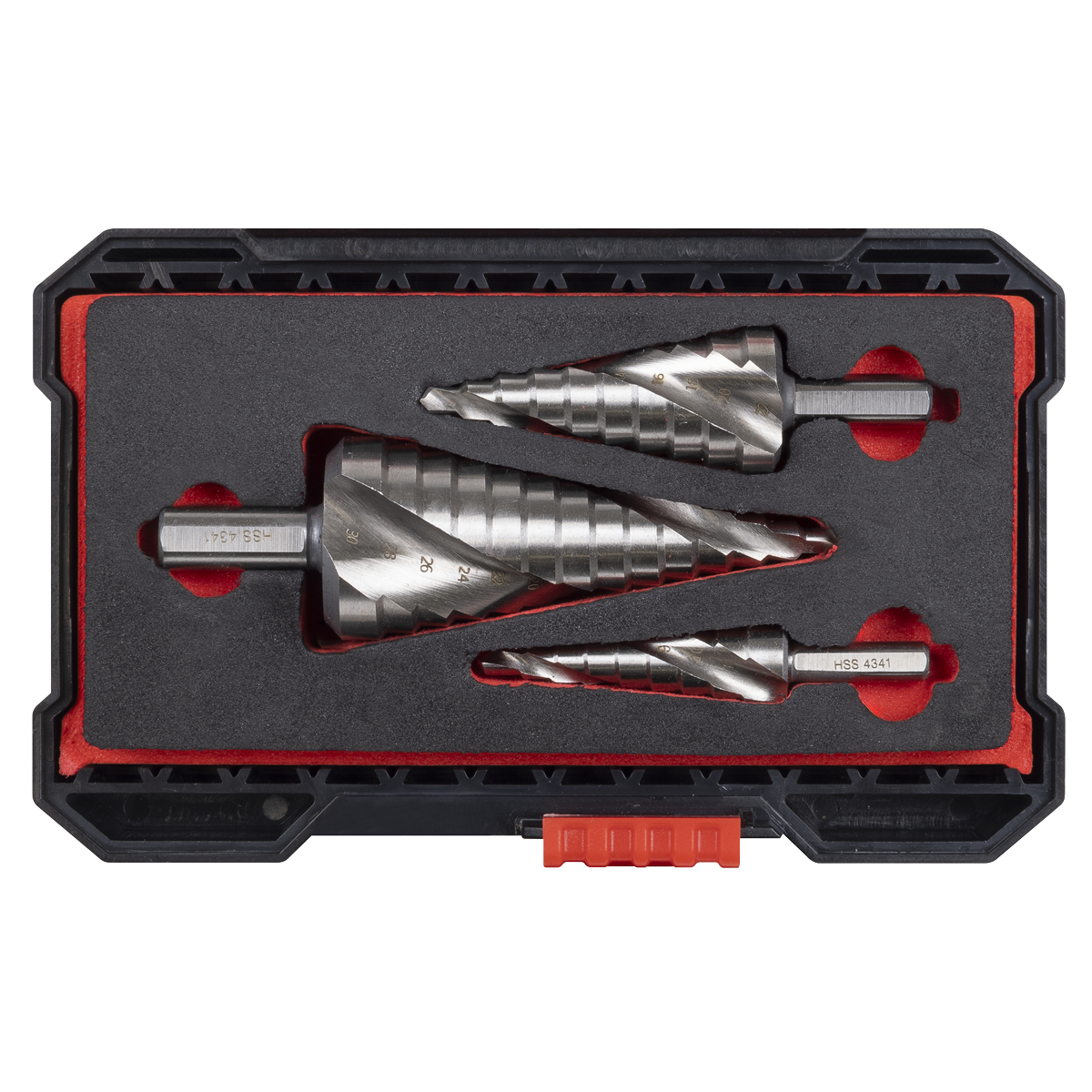 Spiral Flute HSS 4341 Step Drill Bit Set 3pc AK4749
