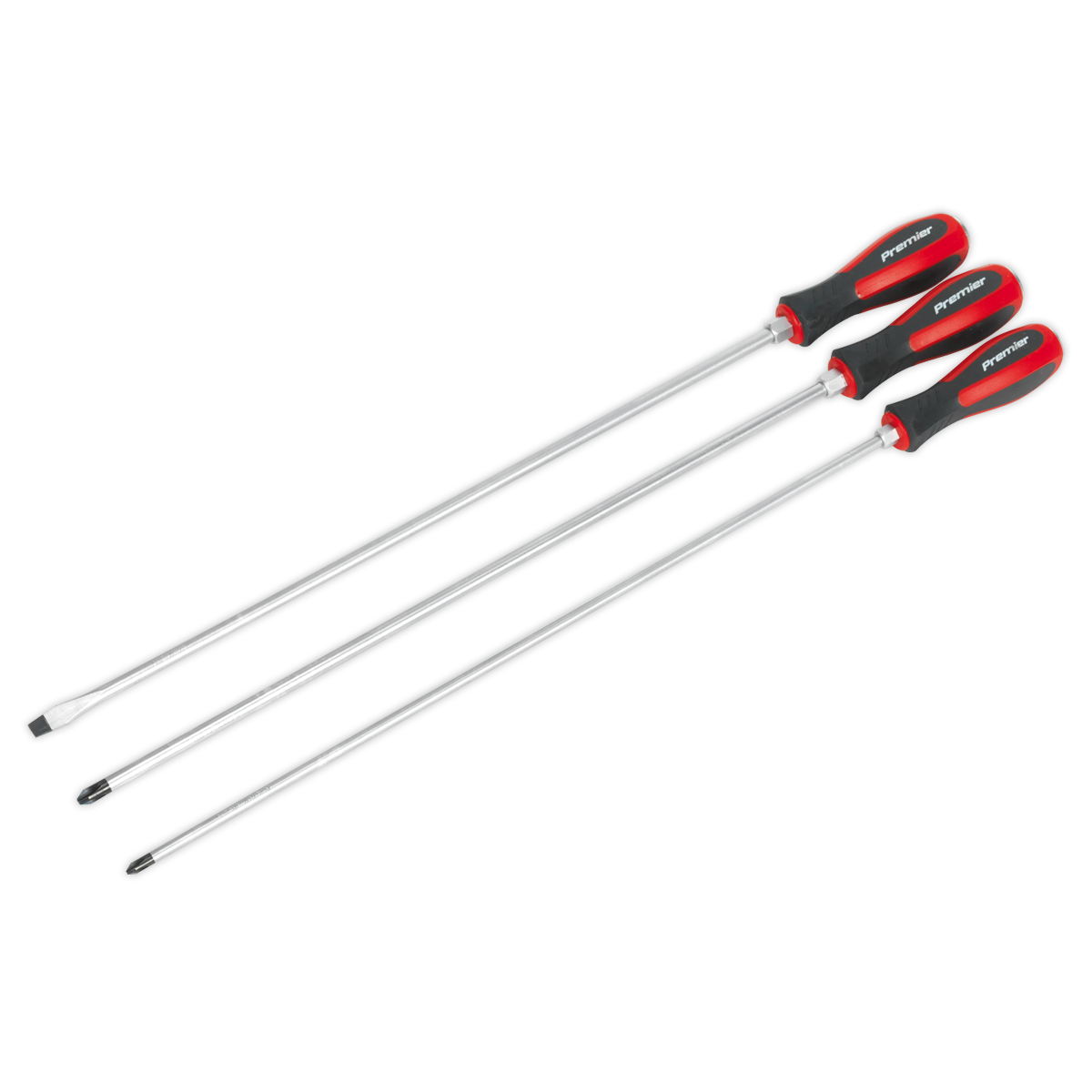 Extra-Long Hammer-Thru Screwdriver Set 450mm 3pc AK4935