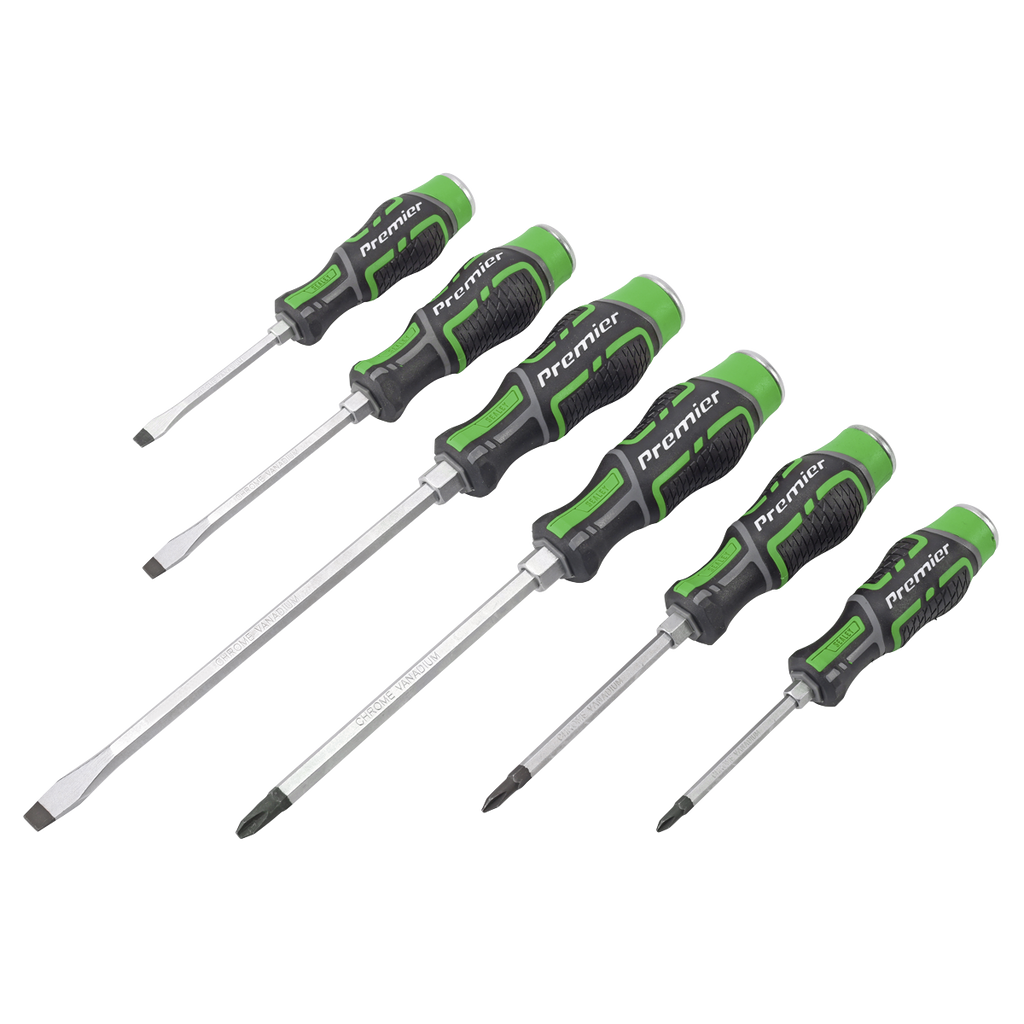 Hammer-Thru Screwdriver Set 6pc - Hi-Vis Green AK4940HV