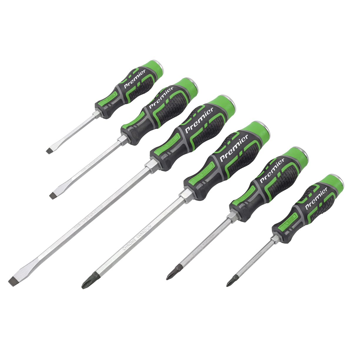 Hammer-Thru Screwdriver Set 6pc - Hi-Vis Green AK4940HV