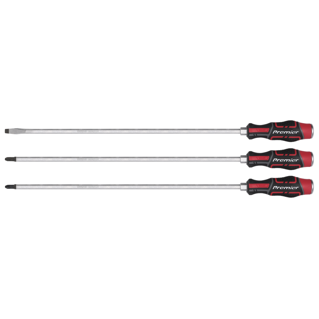 Extra-Long Hammer-Thru Screwdriver Set 450mm 3pc AK4942