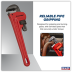 Cast Steel Pipe Wrench European Pattern 200mm AK5101