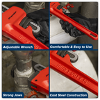 Cast Steel Pipe Wrench European Pattern 350mm AK5104