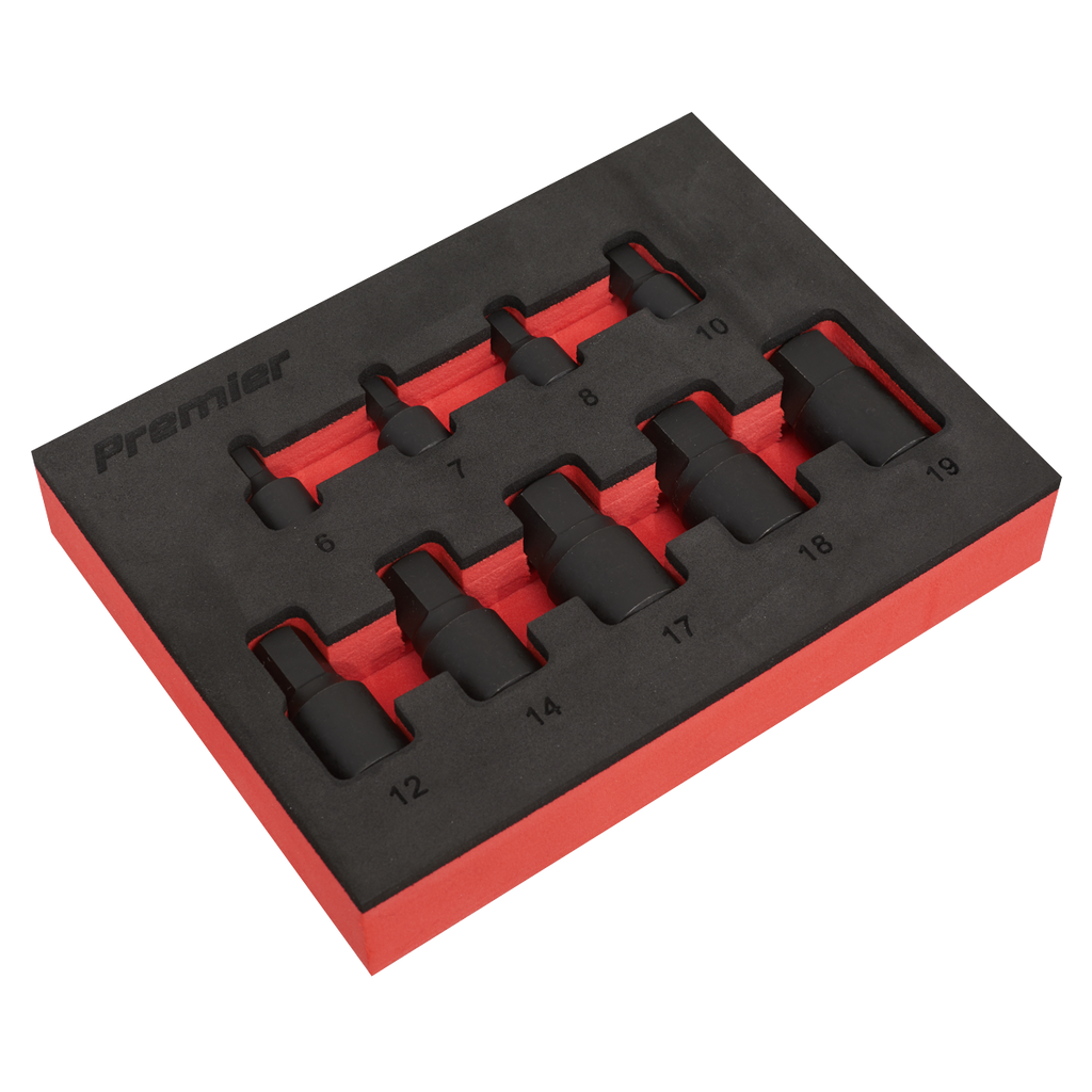 Low Profile Hex Impact Socket Bit Set 1/4" & 3/8"Sq Drive 9pc AK5525