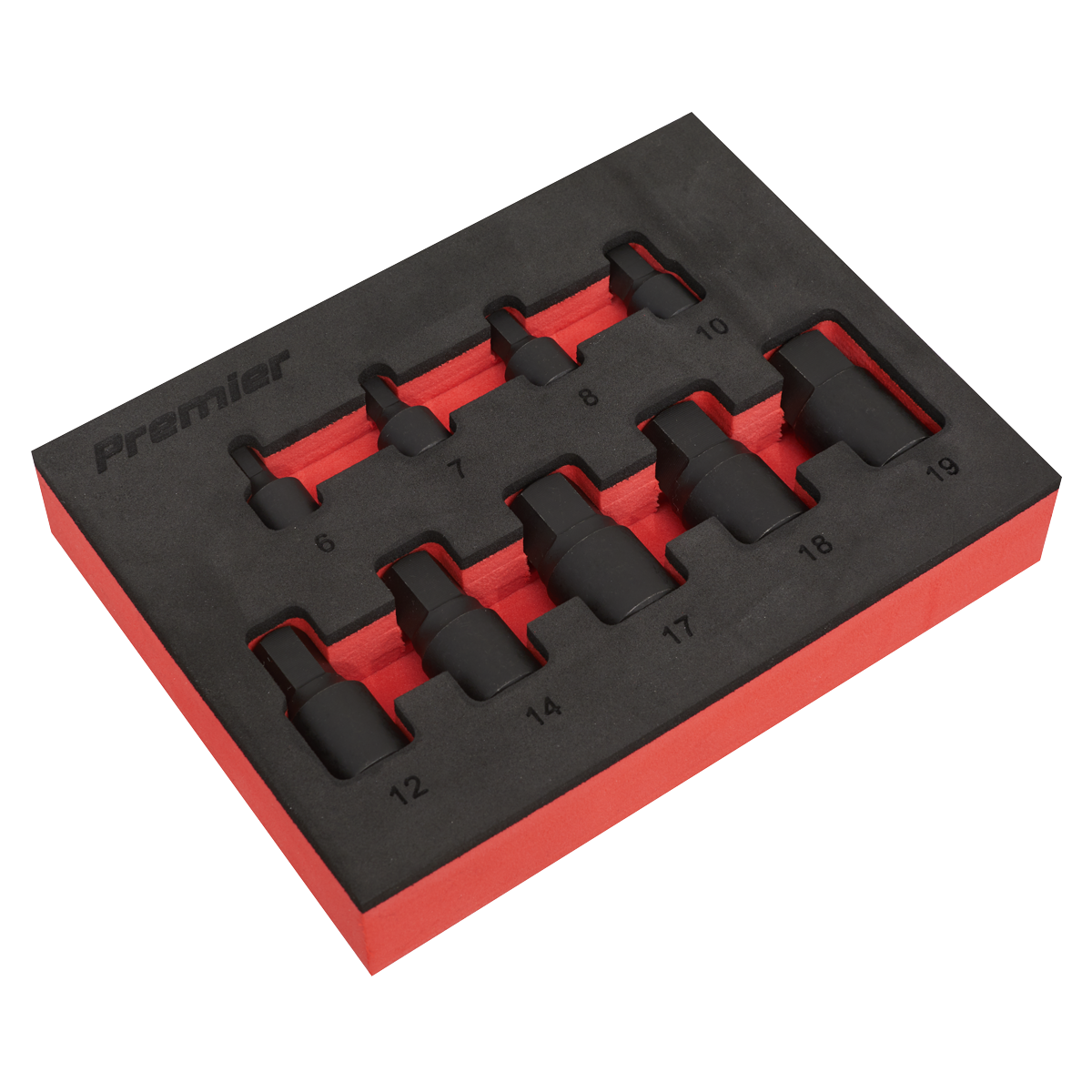 Low Profile Hex Impact Socket Bit Set 1/4" & 3/8"Sq Drive 9pc AK5525