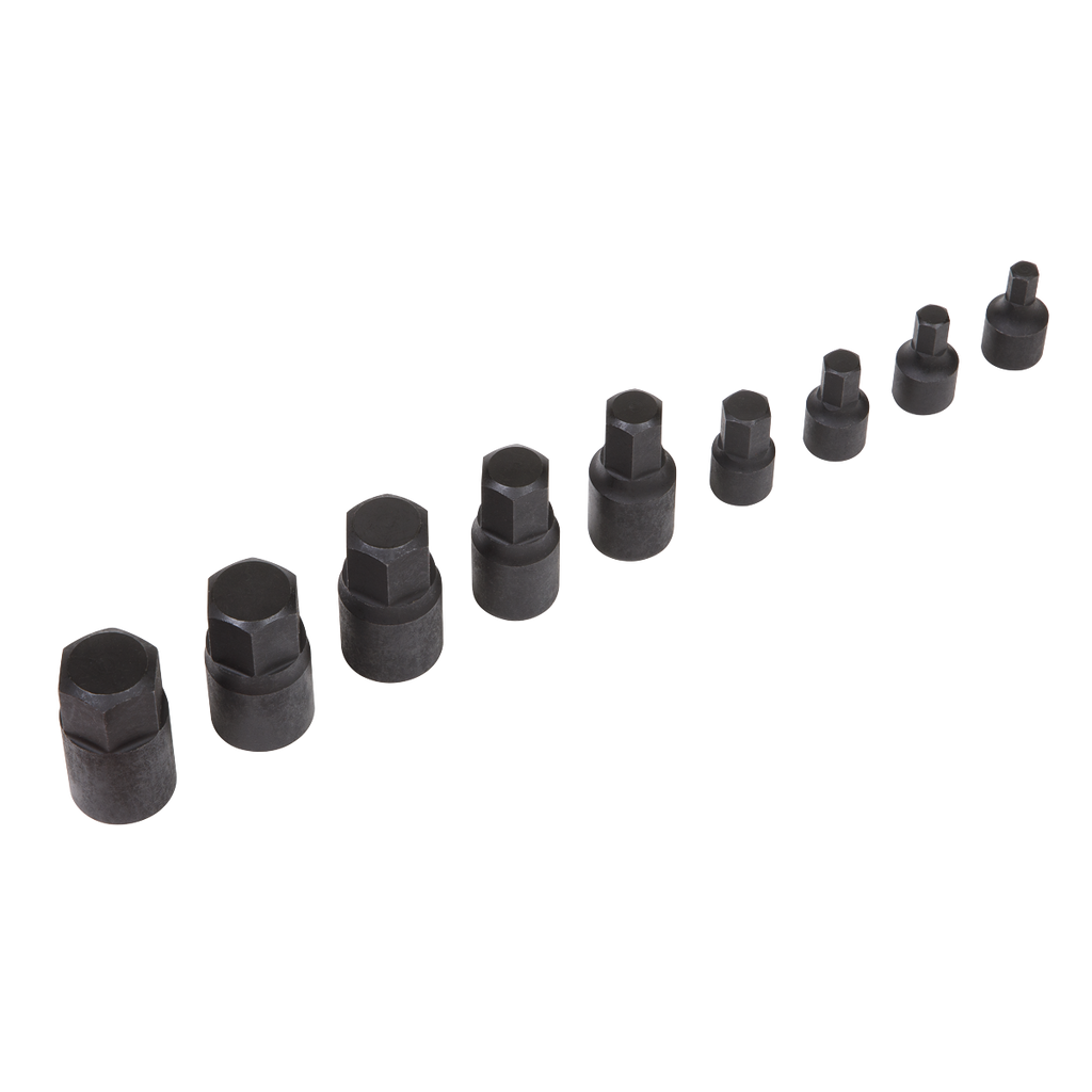 Low Profile Hex Impact Socket Bit Set 1/4" & 3/8"Sq Drive 9pc AK5525