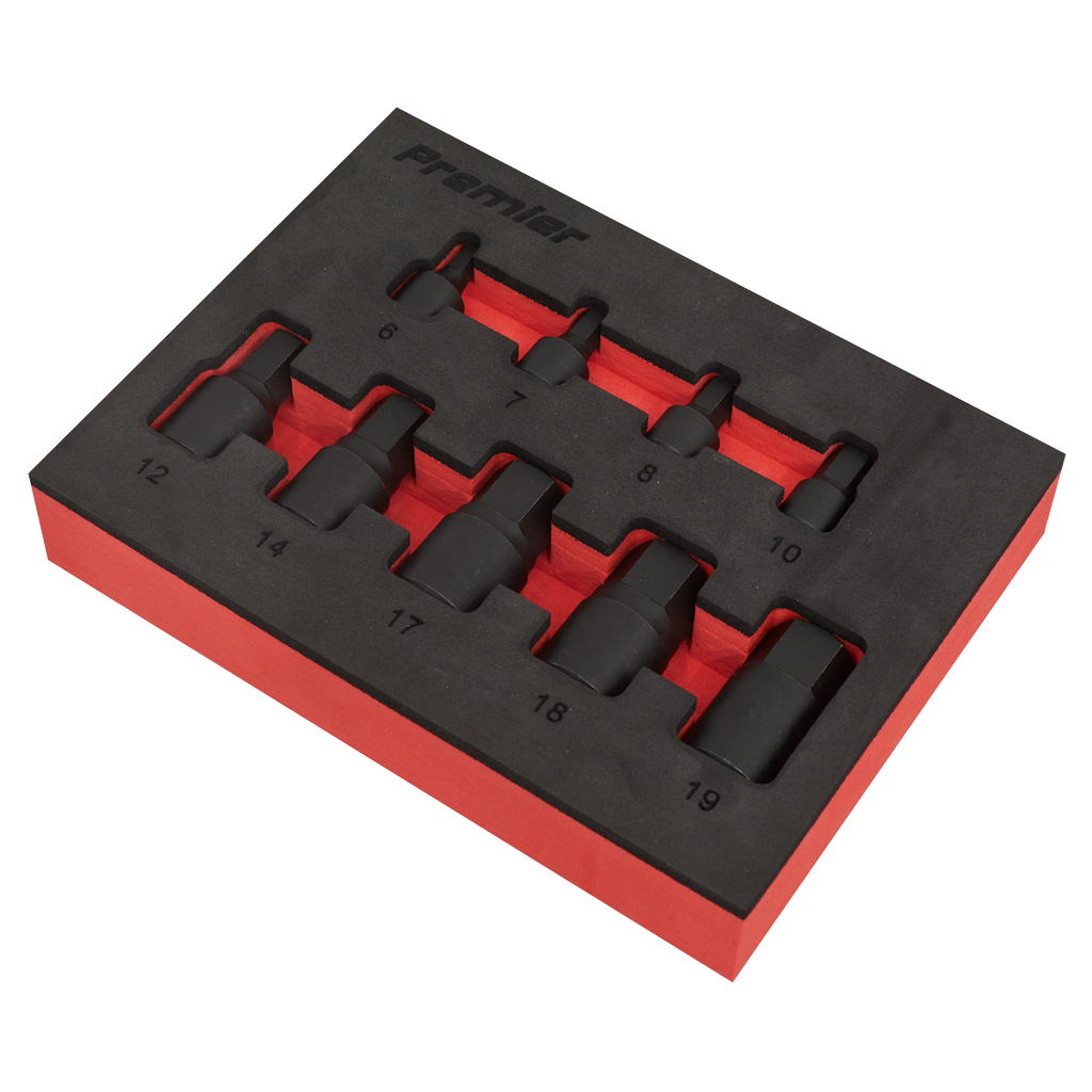 Low Profile Hex Impact Socket Bit Set 1/4" & 3/8"Sq Drive 9pc AK5525