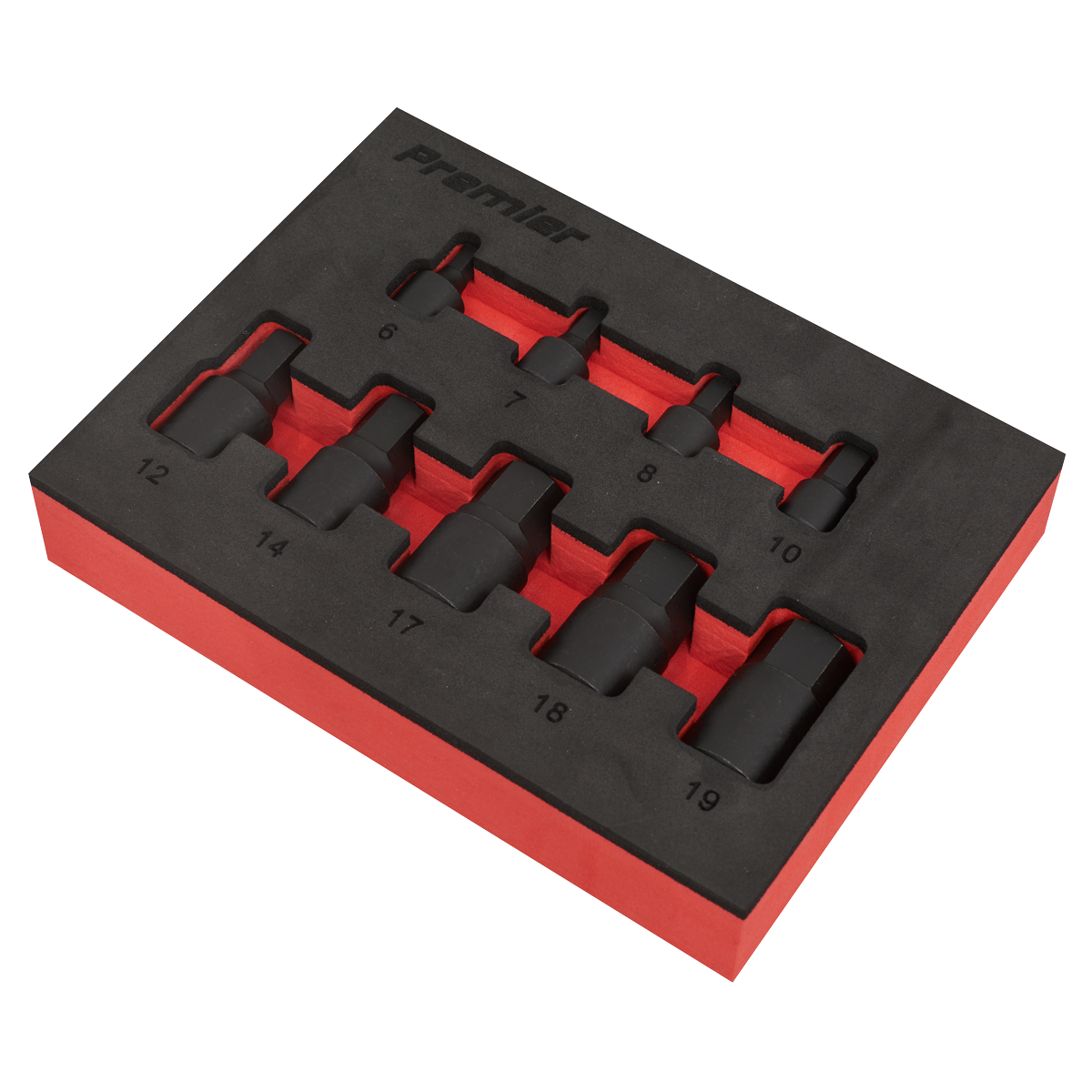 Low Profile Hex Impact Socket Bit Set 1/4" & 3/8"Sq Drive 9pc AK5525