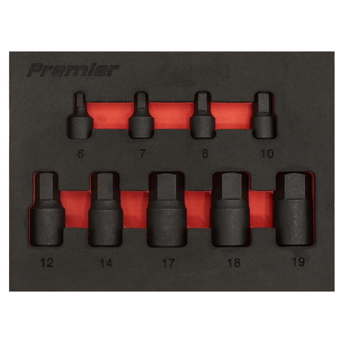 Low Profile Hex Impact Socket Bit Set 1/4" & 3/8"Sq Drive 9pc AK5525