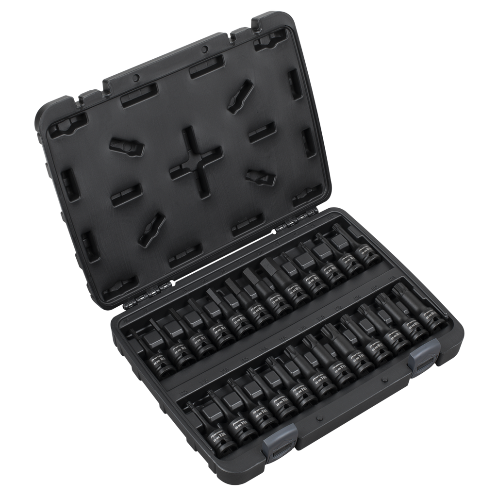Hex/TRX-Star*/Spline Impact Socket Bit Set 1/2"Sq Drive 24pc AK56000