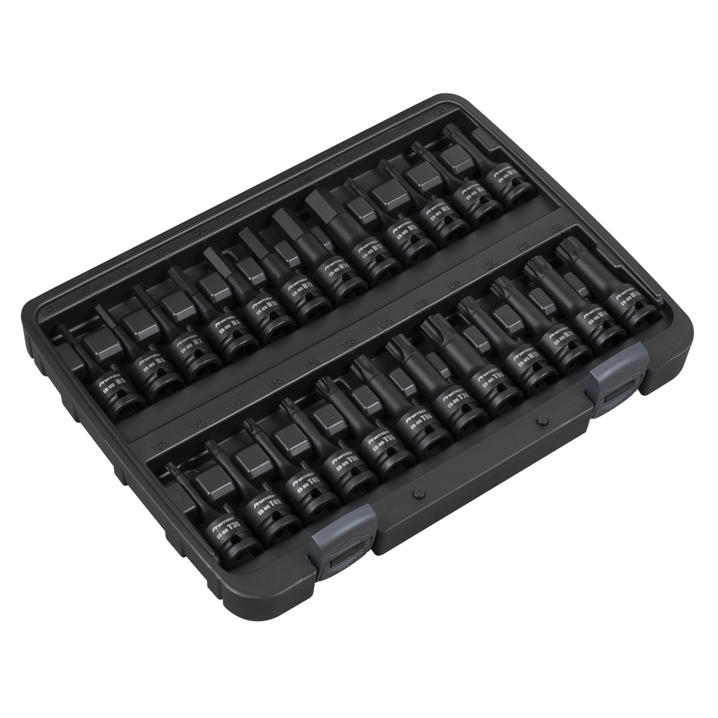 Hex/TRX-Star*/Spline Impact Socket Bit Set 1/2"Sq Drive 24pc AK56000