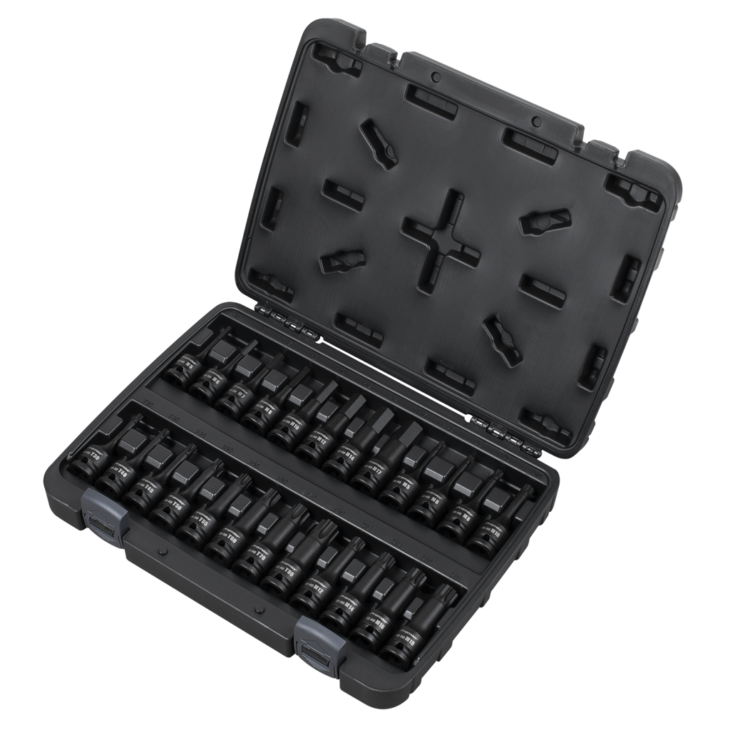Hex/TRX-Star*/Spline Impact Socket Bit Set 1/2"Sq Drive 24pc AK56000