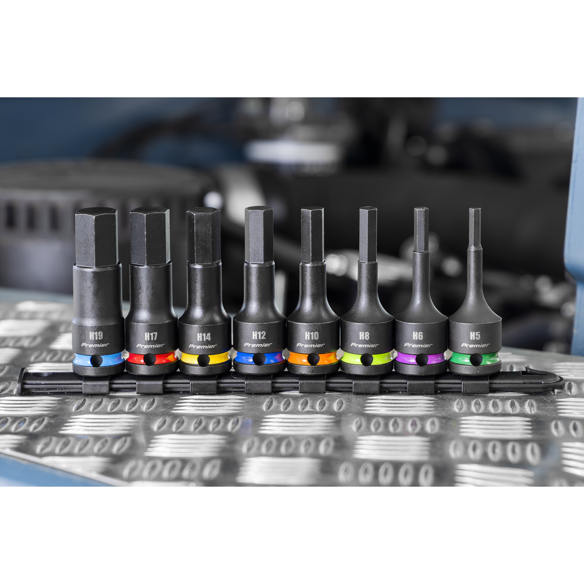 Hex Impact Socket Bit Set 1/2"Sq Drive 8pc AK56001