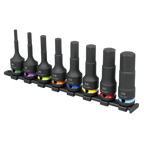 Hex Impact Socket Bit Set 1/2"Sq Drive 8pc AK56001