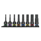 Hex Impact Socket Bit Set 1/2"Sq Drive 8pc AK56001
