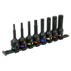 Spline Impact Socket Bit Set 1/2"Sq Drive 8pc AK56004