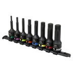 Spline Impact Socket Bit Set 1/2"Sq Drive 8pc AK56004
