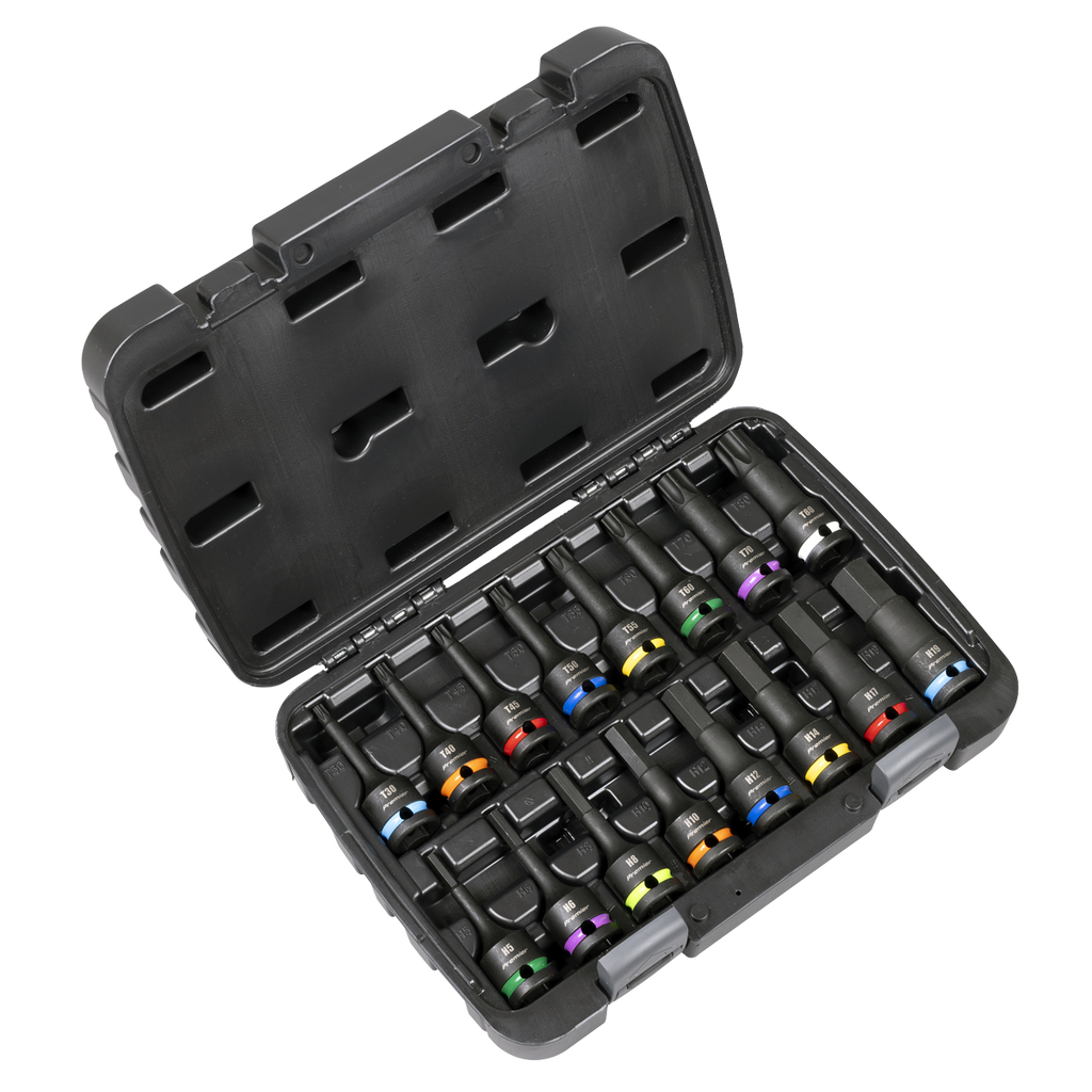 Hex & TRX-Star* Impact Socket Bit Set 1/2"Sq Drive 16pc AK56005