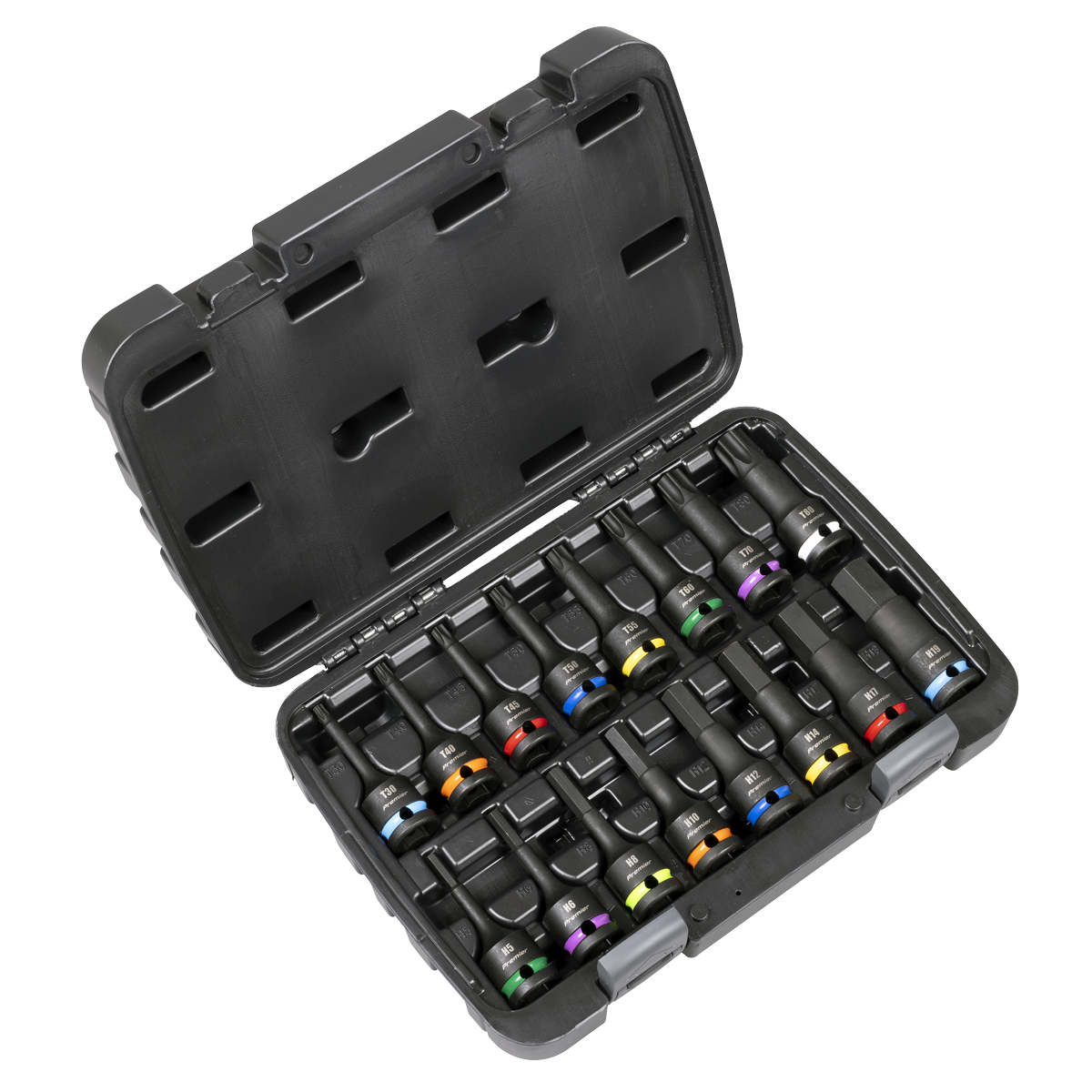 Hex & TRX-Star* Impact Socket Bit Set 1/2"Sq Drive 16pc AK56005