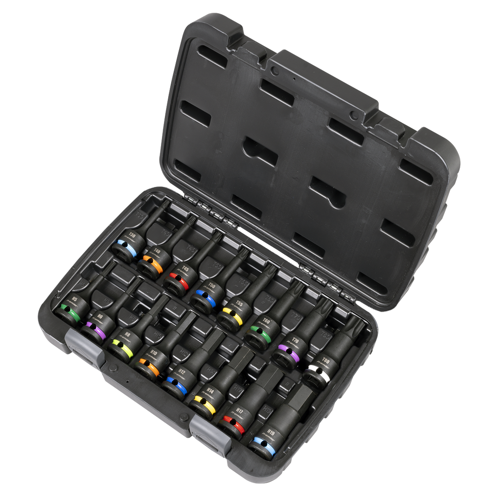 Hex & TRX-Star* Impact Socket Bit Set 1/2"Sq Drive 16pc AK56005