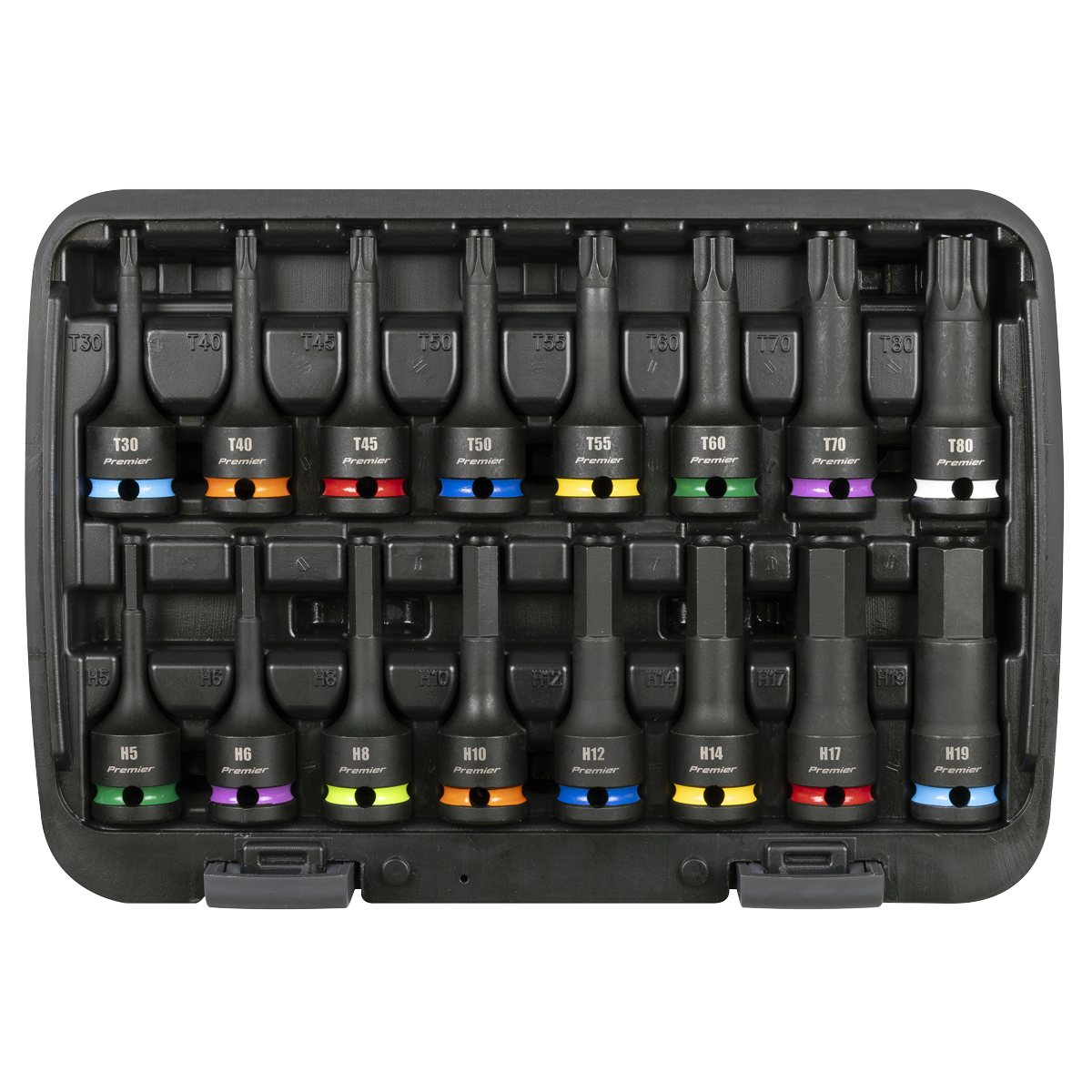 Hex & TRX-Star* Impact Socket Bit Set 1/2"Sq Drive 16pc AK56005