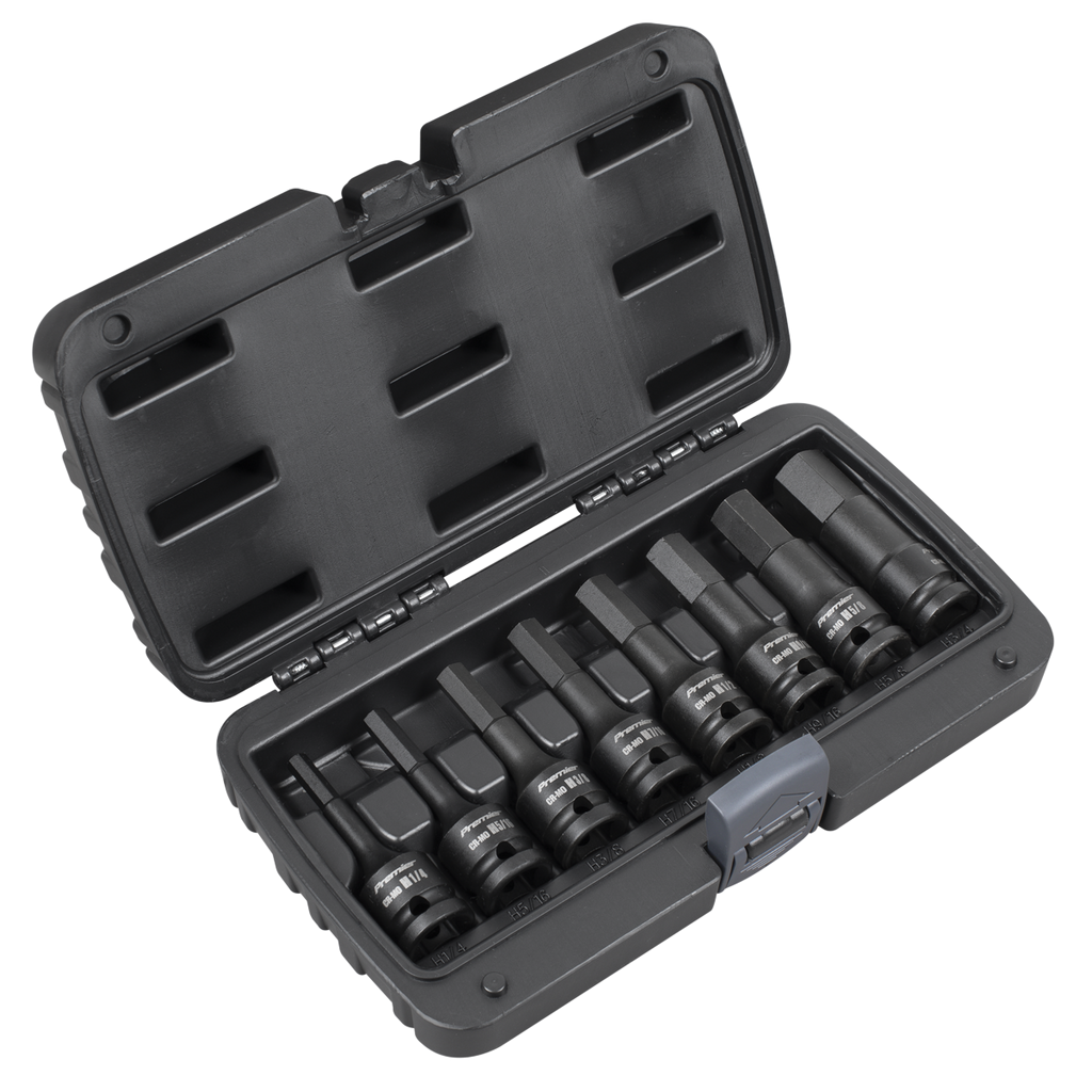 Imperial Hex Impact Socket Bit Set 1/2"Sq Drive 8pc AK5600