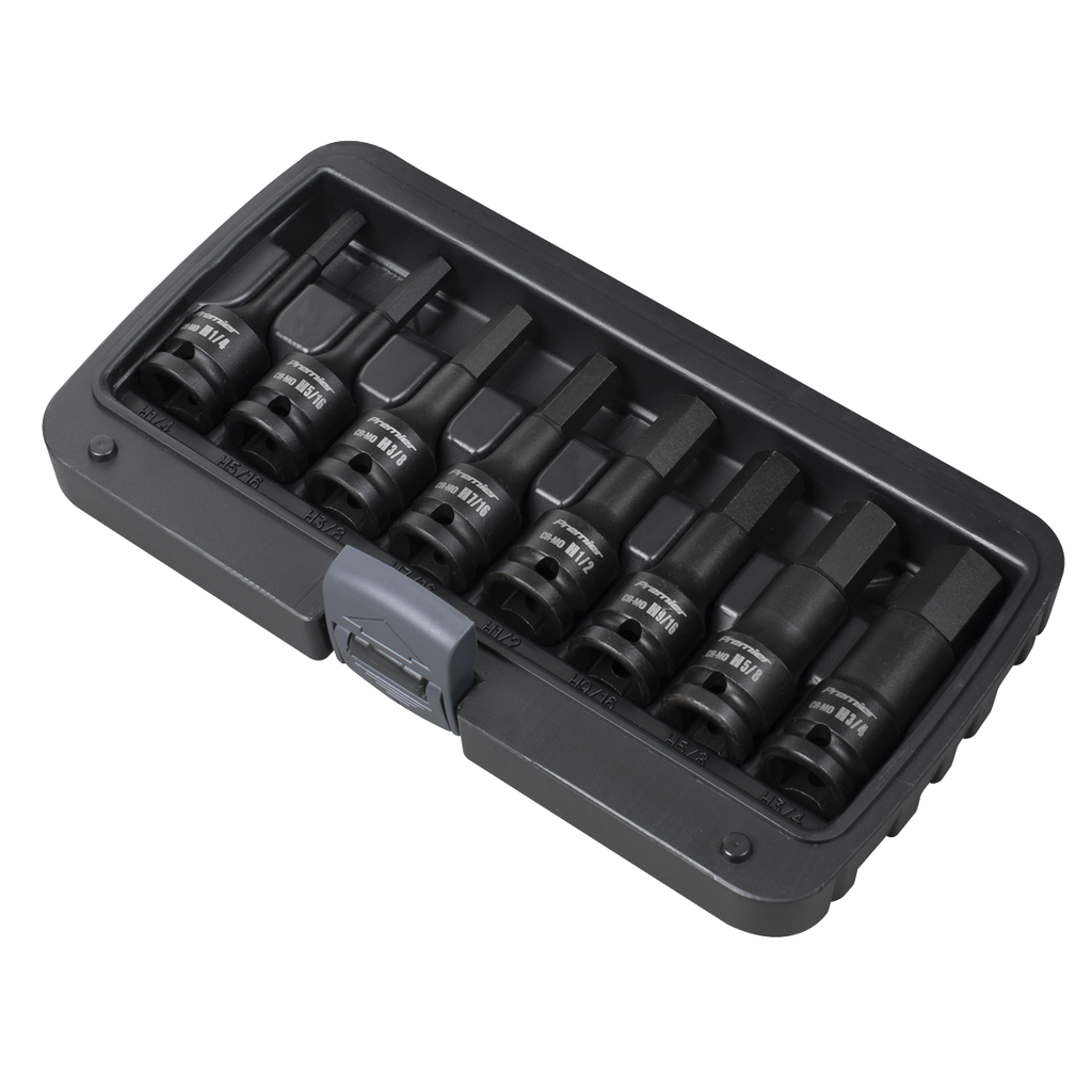 Imperial Hex Impact Socket Bit Set 1/2"Sq Drive 8pc AK5600