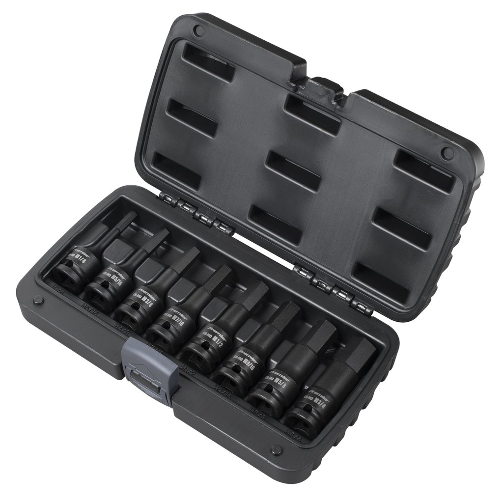 Imperial Hex Impact Socket Bit Set 1/2"Sq Drive 8pc AK5600
