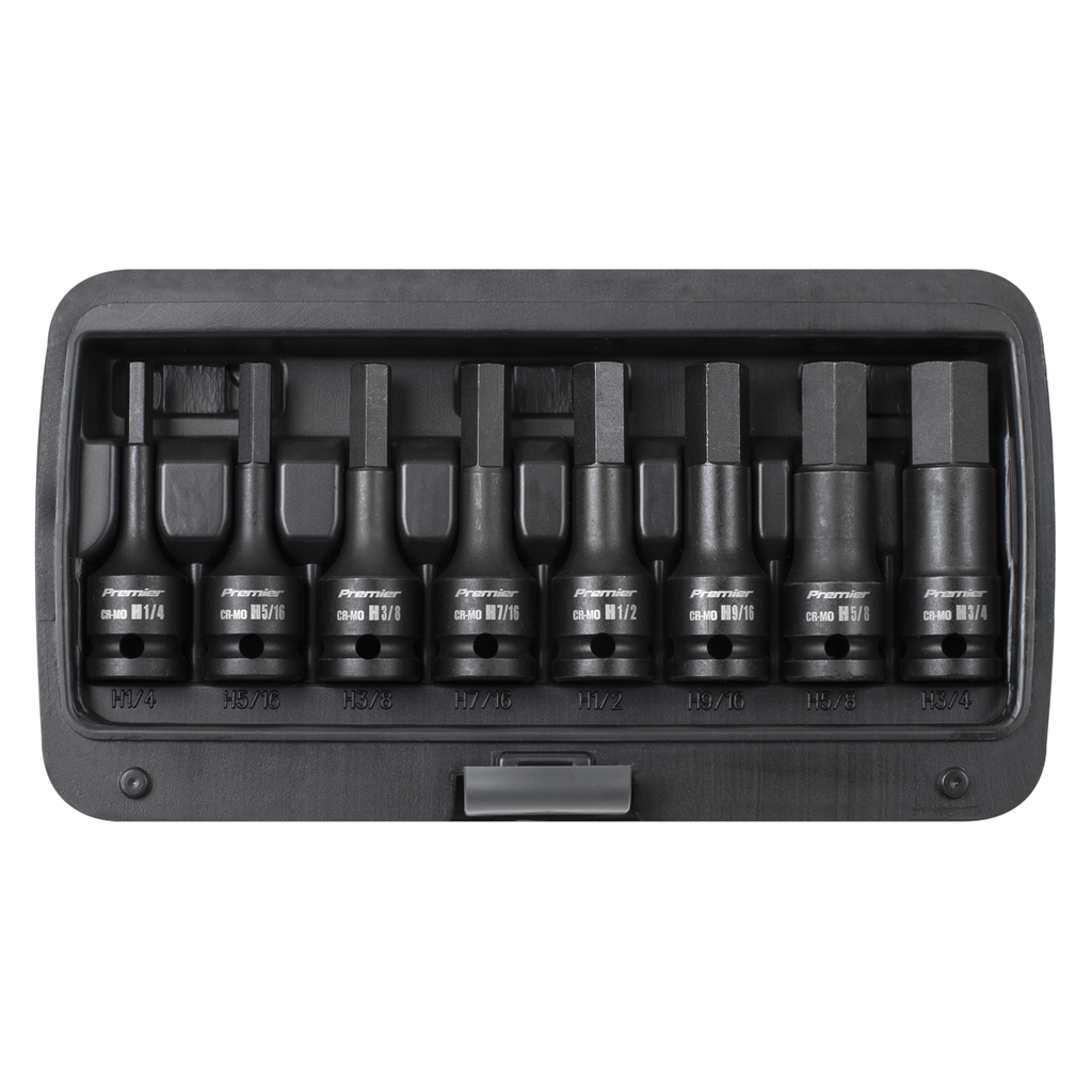 Imperial Hex Impact Socket Bit Set 1/2"Sq Drive 8pc AK5600