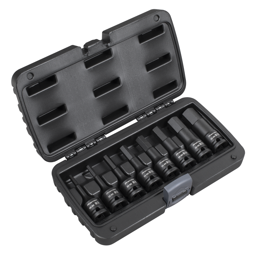 Hex Impact Socket Bit Set 1/2"Sq Drive 8pc AK5601
