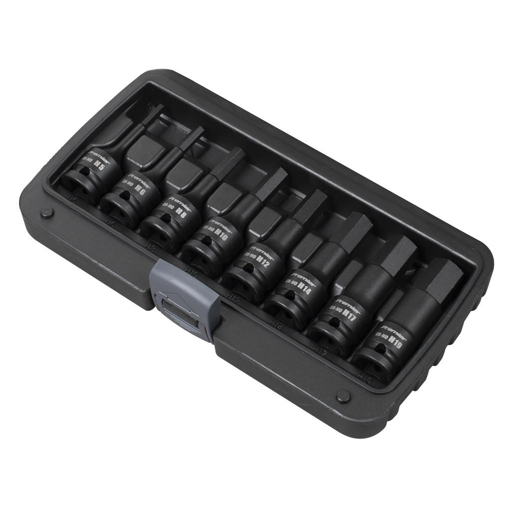 Hex Impact Socket Bit Set 1/2"Sq Drive 8pc AK5601