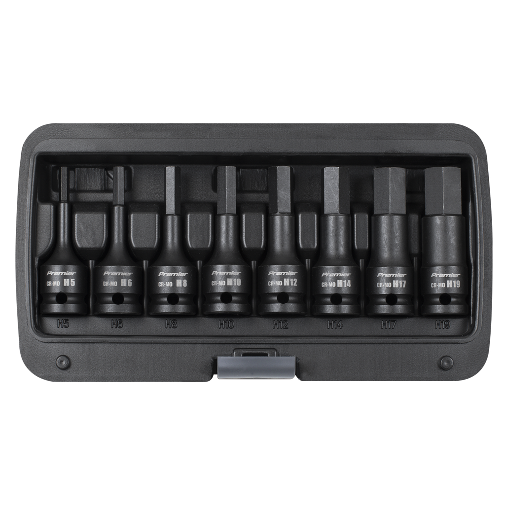 Hex Impact Socket Bit Set 1/2"Sq Drive 8pc AK5601