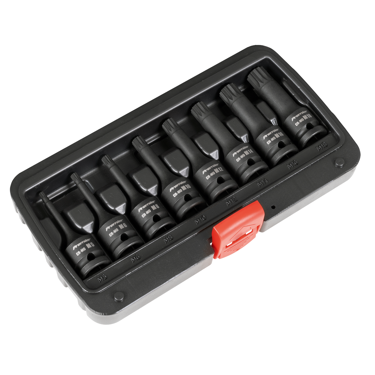 Spline Impact Socket Bit Set 1/2"Sq Drive 8pc AK5604
