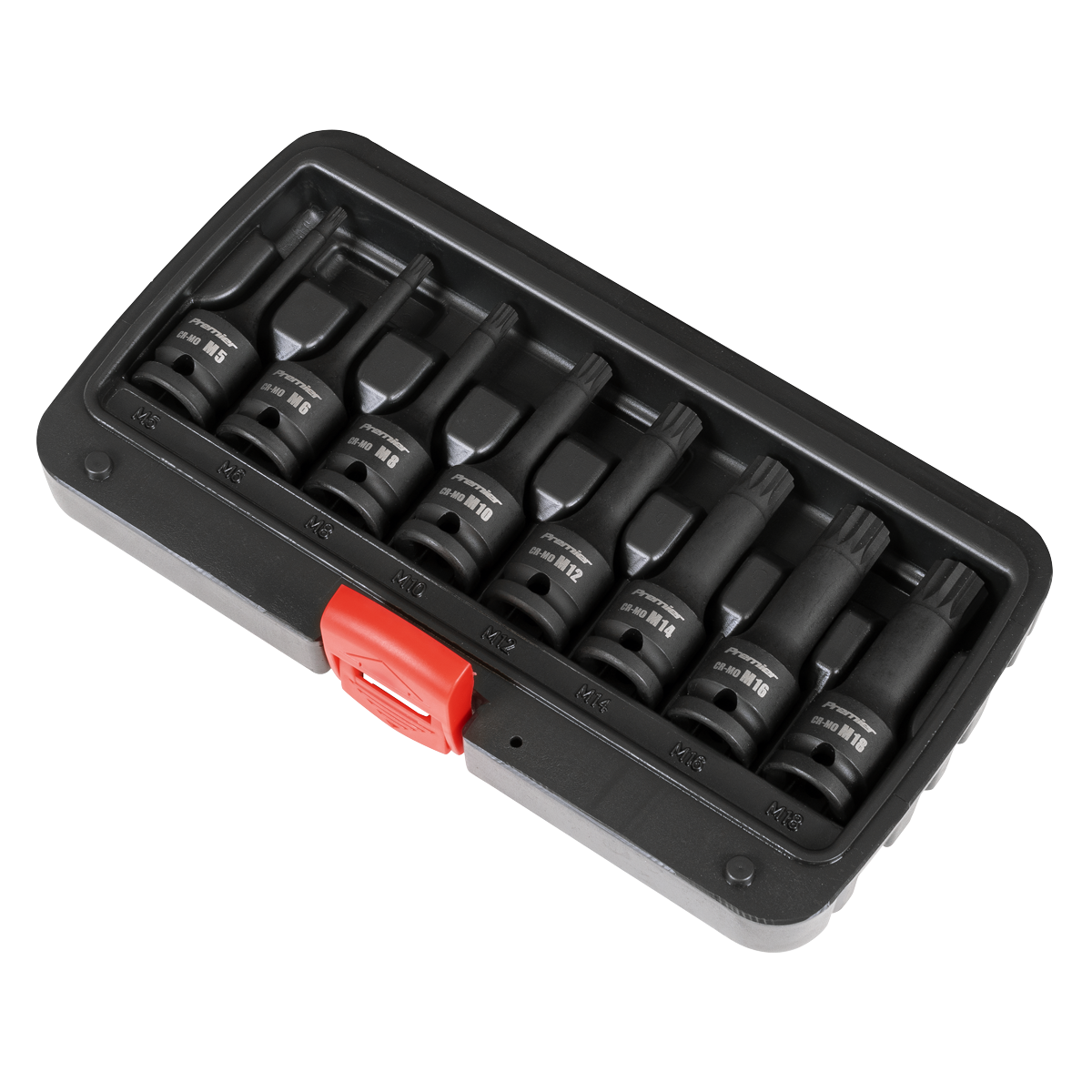 Spline Impact Socket Bit Set 1/2"Sq Drive 8pc AK5604