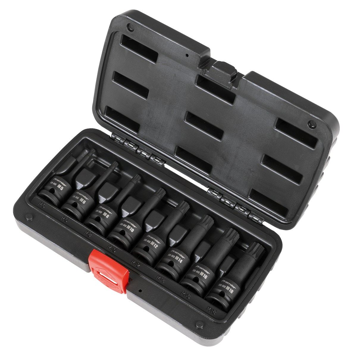 Spline Impact Socket Bit Set 1/2"Sq Drive 8pc AK5604
