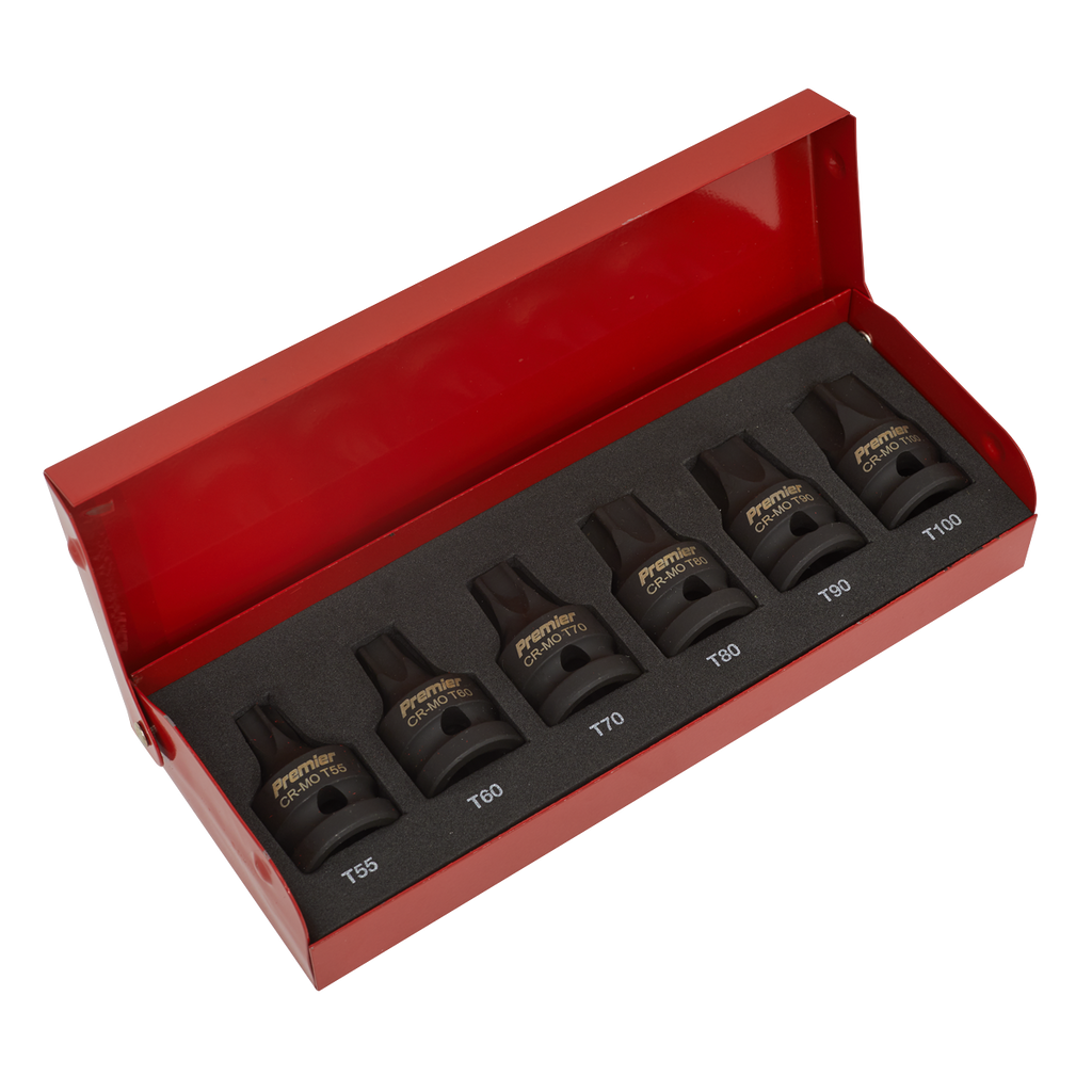 TRX-Star* Impact Socket Bit Set 1/2"Sq Drive 6pc AK5607