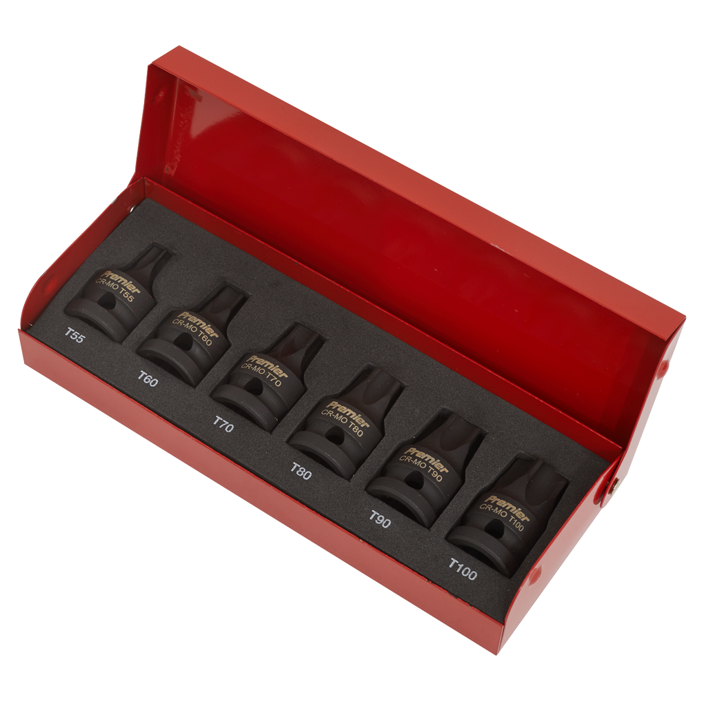 TRX-Star* Impact Socket Bit Set 1/2"Sq Drive 6pc AK5607