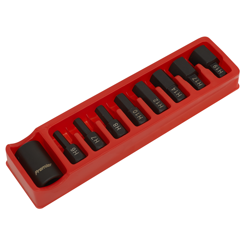 Hex Impact Bit & Holder Set 1/2"Sq Drive 9pc AK5609