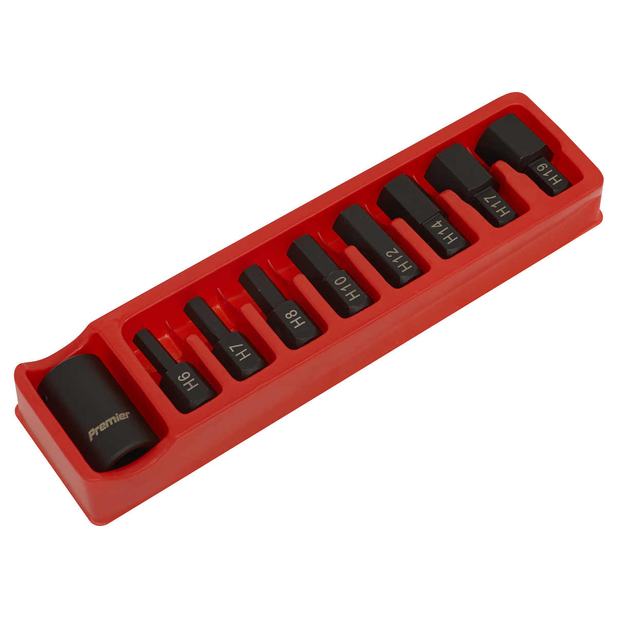 Hex Impact Bit & Holder Set 1/2"Sq Drive 9pc AK5609