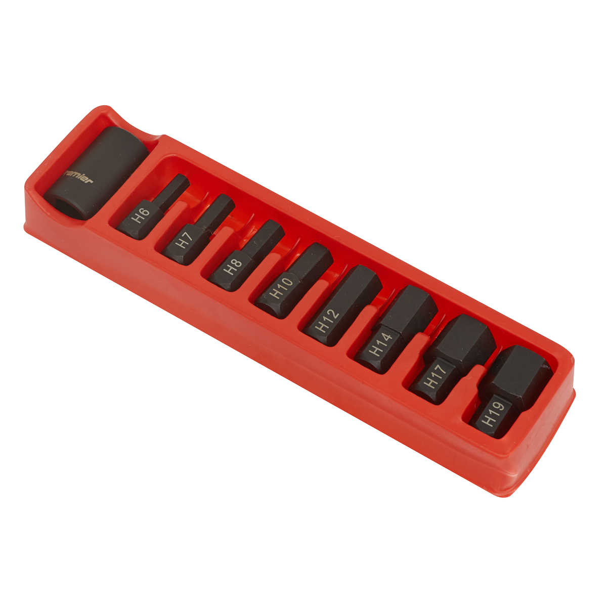 Hex Impact Bit & Holder Set 1/2"Sq Drive 9pc AK5609
